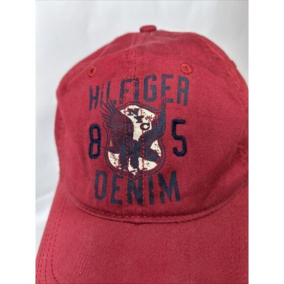 Vtg Tommy Hilfiger No 85 Denim Hat Adult One Size Adjustable Embroidery - Picture 3 of 7